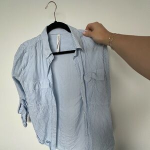 Babaton Blue Striped Shirt